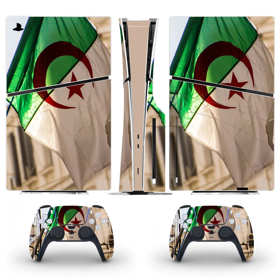 PlayWrap Kit protezione vinile Skin Flag Algeria PS5 Slim Disk Skin Sticker Vinyl
