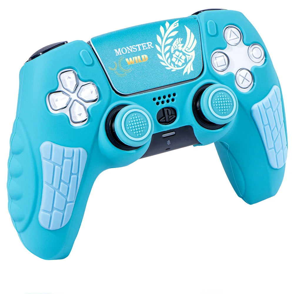 Custodia KomoKe™ in Silicone per PS5 | Cover Protettiva DualSense + Copri-Levette + Adesivo