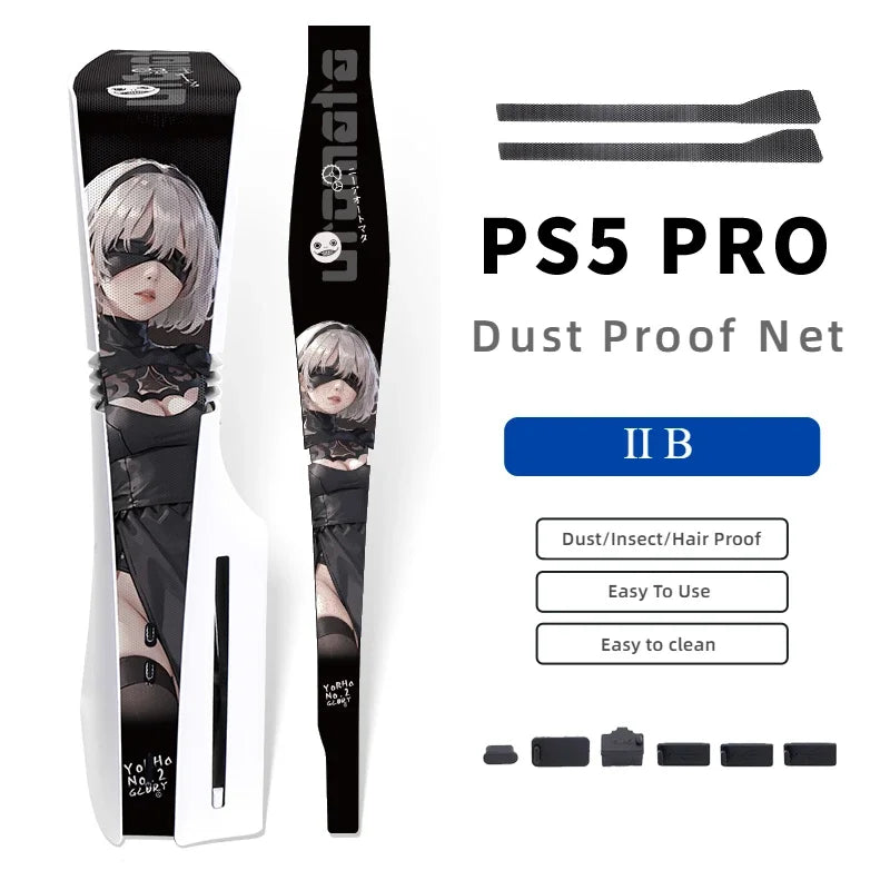 Rete Antipolvere PS5 PRO – Protezione Completa Console | Kit Tappi Inclusi