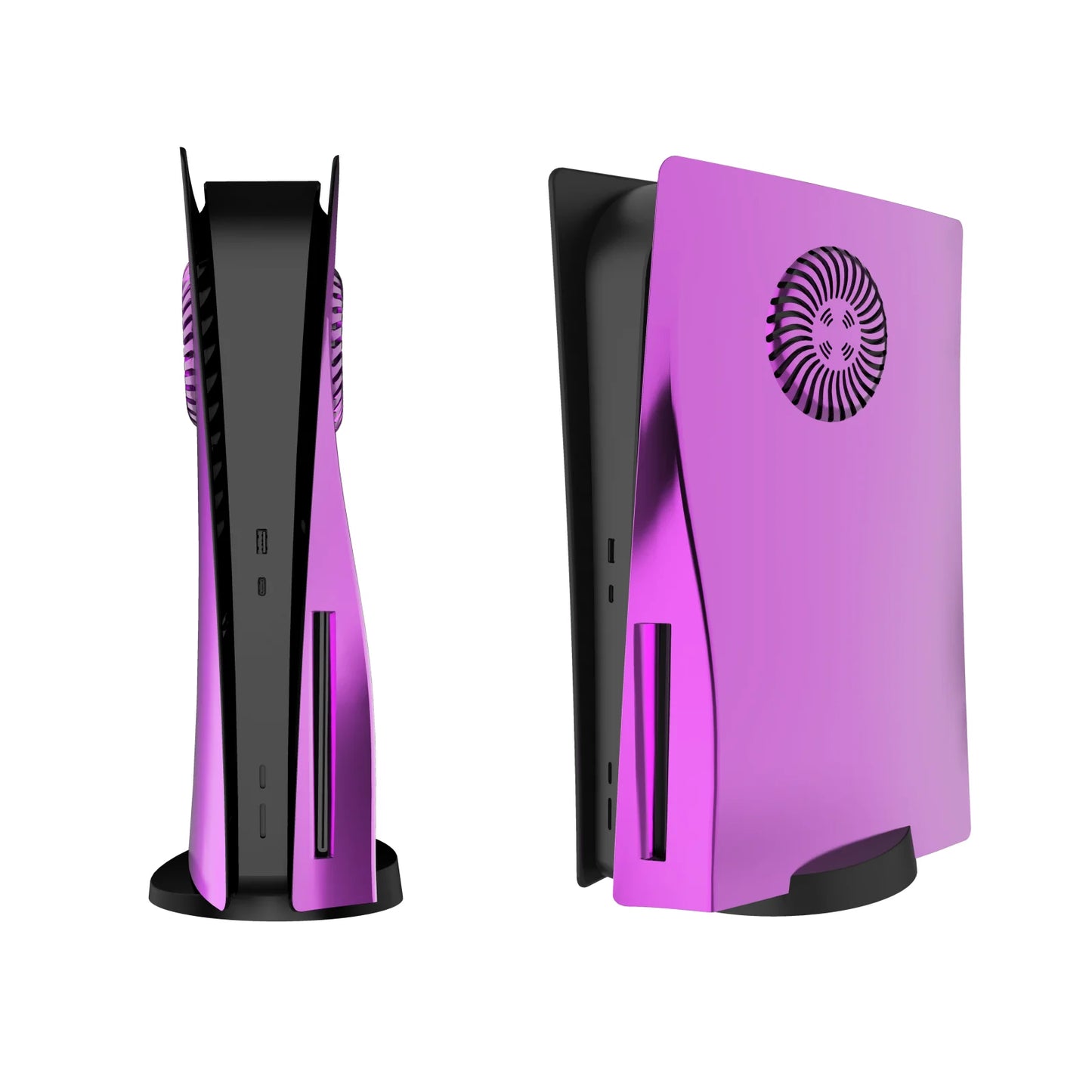 Cover Frontale Elettroplaccata per PS5 (Versione con Disco) – Lusso Cromato in Oro, Nero, Argento o Viola