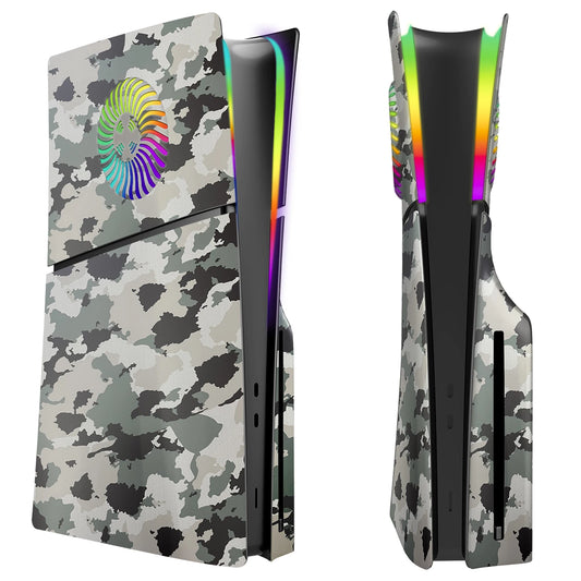 Faceplate con Striscia LED RGB per PS5 Slim Disc Kit con Vents e Filtro Antipolvere