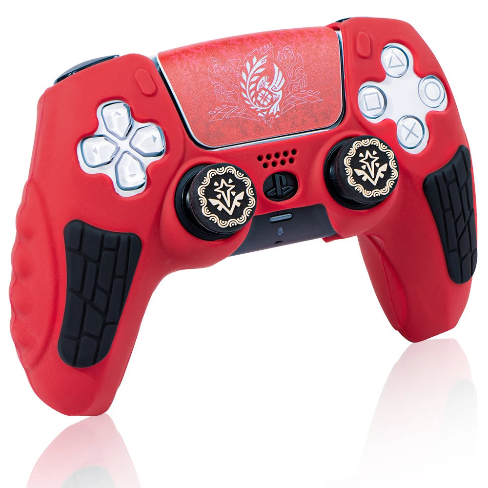 Custodia KomoKe™ in Silicone per PS5 | Cover Protettiva DualSense + Copri-Levette + Adesivo