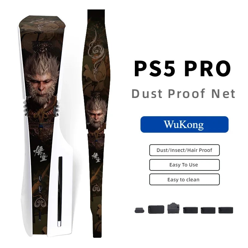 Rete Antipolvere PS5 PRO – Protezione Completa Console | Kit Tappi Inclusi