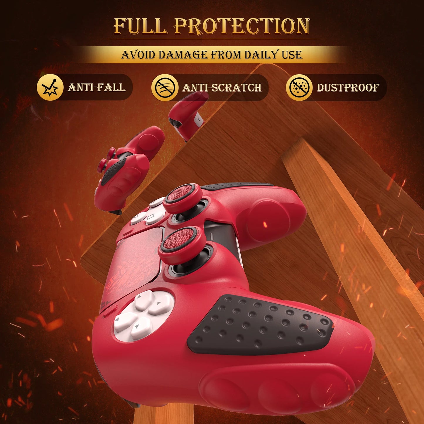 Custodia Protettiva IINE per Controller PS5 – Silicone Ecologico & Presa Antiscivolo