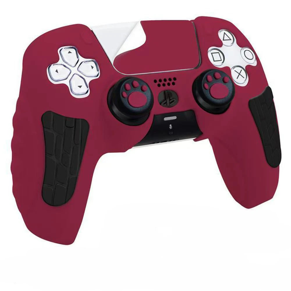 Custodia KomoKe™ in Silicone per PS5 | Cover Protettiva DualSense + Copri-Levette + Adesivo
