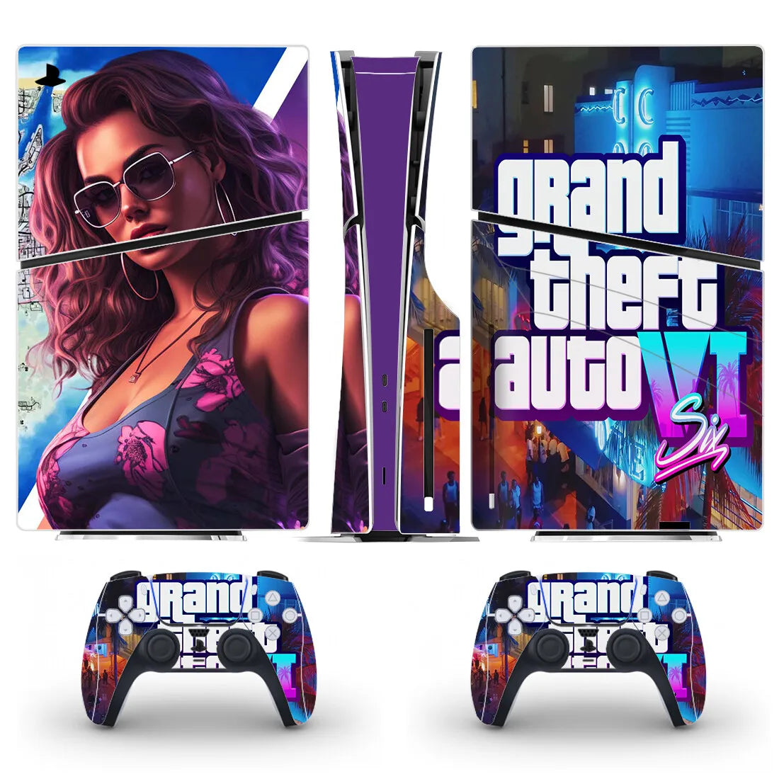 PlayWrap Kit protezione vinile skin New GTA PS5 Slim Disc