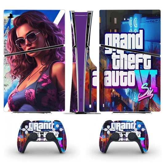 PlayWrap Kit protezione vinile skin New GTA PS5 Slim Disc
