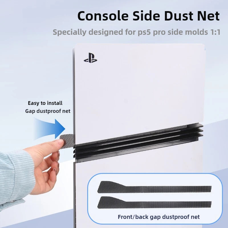Filtro Antipolvere PS5 Pro – Rete Lavabile con 6 Tappi di Protezione | Accessorio Anti-Pelucchi per Console