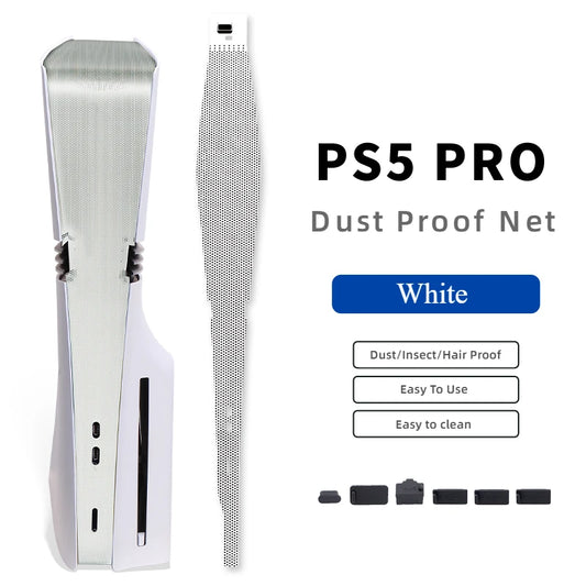 Kit Antipolvere PS5 Pro – Rete Laterale con 6 Tappi e 2 Blocchi