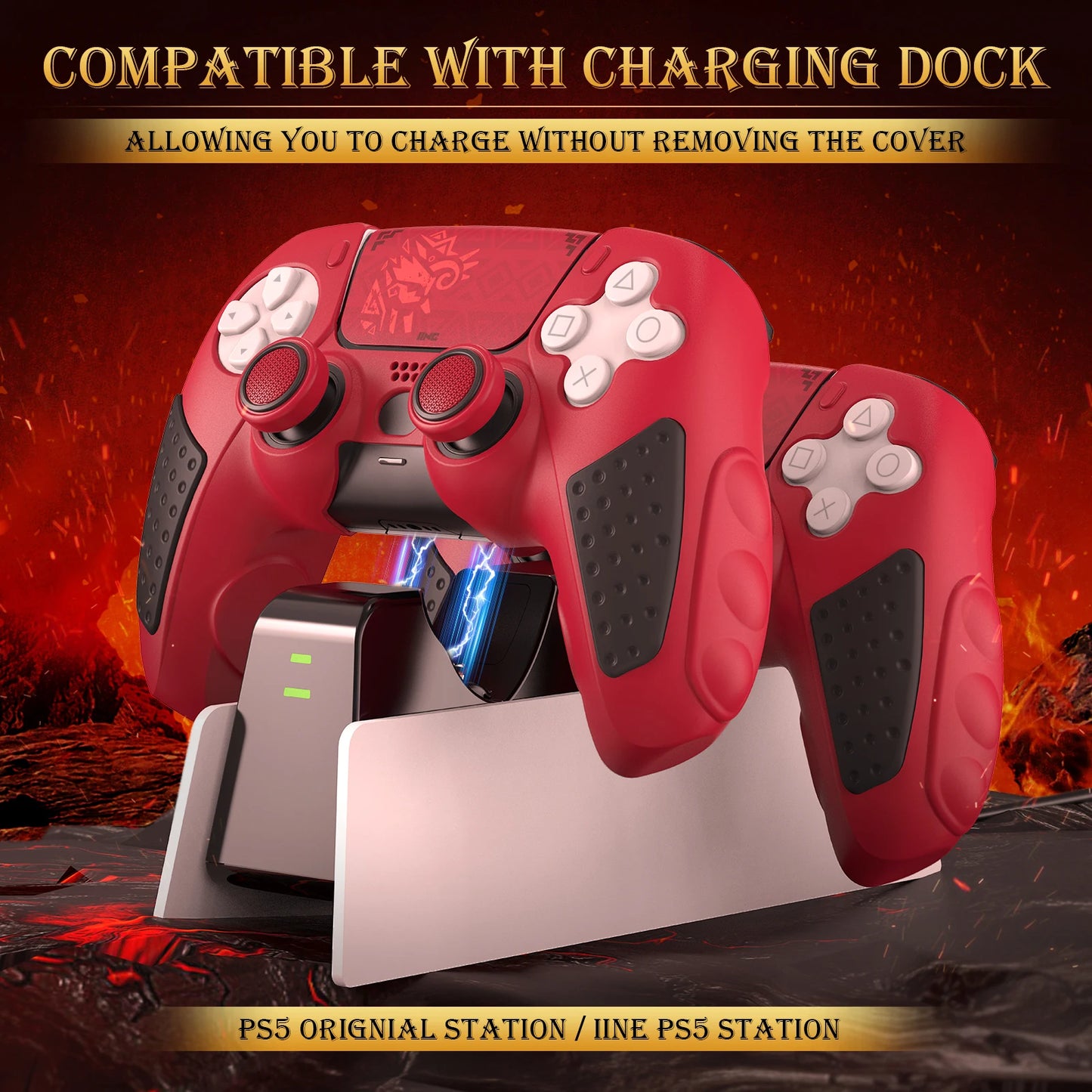 Custodia Protettiva IINE per Controller PS5 – Silicone Ecologico & Presa Antiscivolo