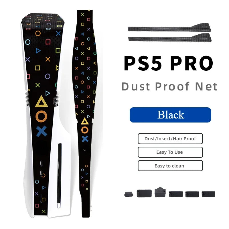 Rete Antipolvere PS5 PRO – Protezione Completa Console | Kit Tappi Inclusi